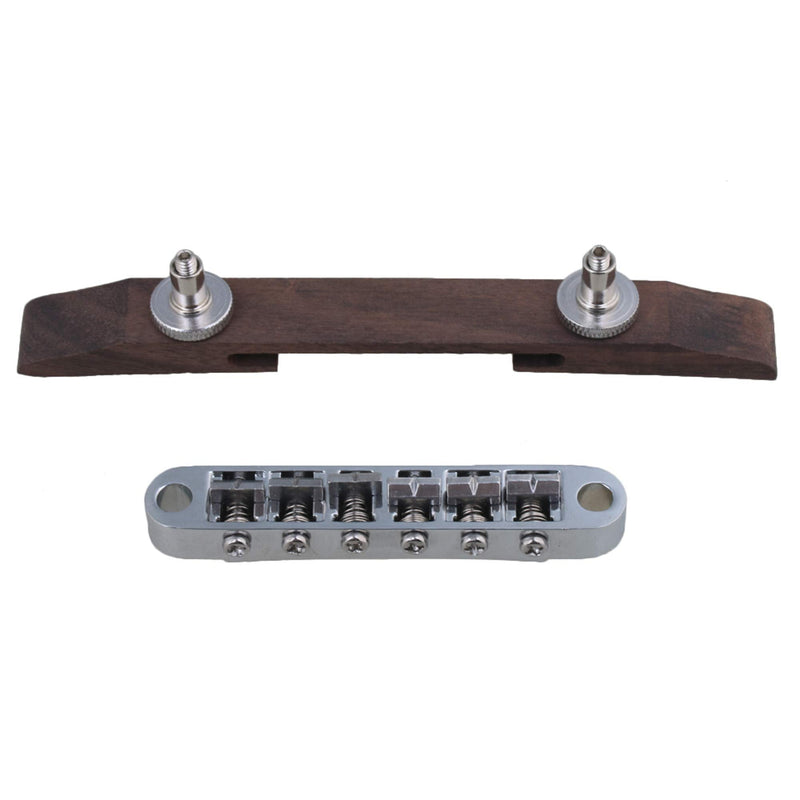 [AUSTRALIA] - Bstinay 15mm Width 137mm Length Rosewood Archtop Jazz Acoustic Guitar Tunomatic Bridge with Saddles 