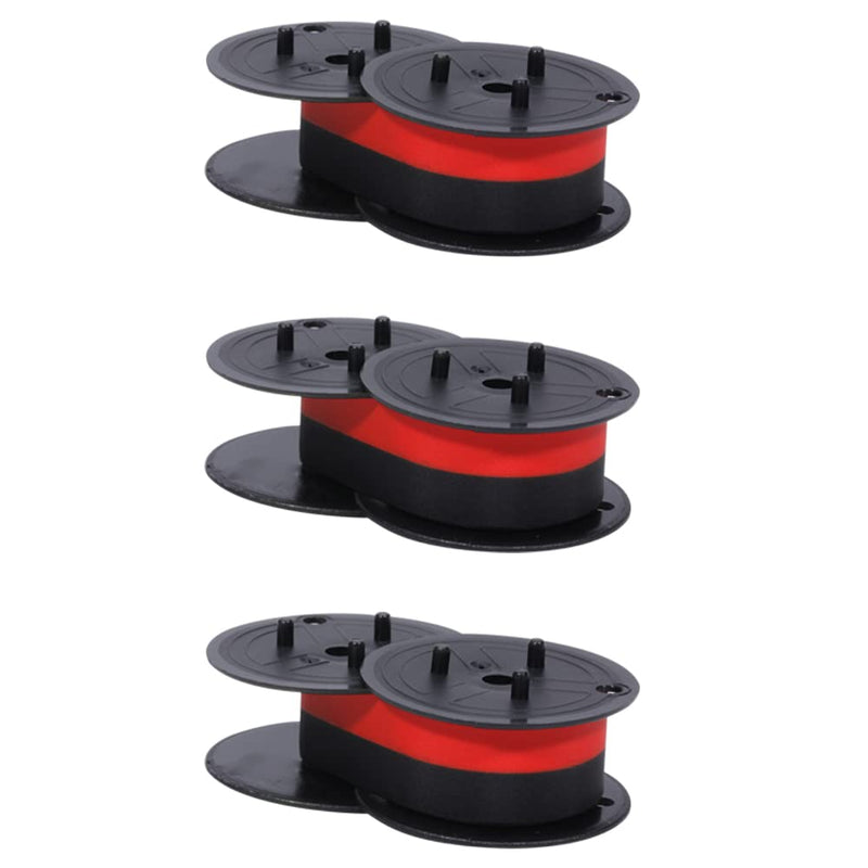 Replacement for Porelon 11216 Universal Twin Spool Calculator Ribbon for Nukote BR80c, Sharp EL-1197PIII, Dataproducts R3027, Casio DR-210R, Canon MP11DX MP25DV, Black and Red, 3 Pack