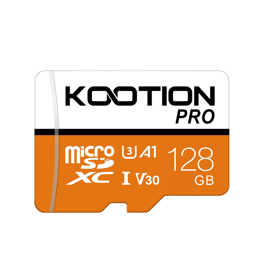 KOOTION 128GB Micro SDXC UHS-I U3 V30 A1 Memory Card - High Speed TF Card for Phone, Camera 3).128G