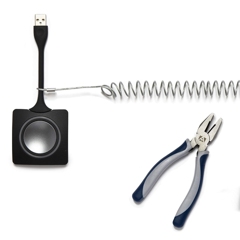 Coils 5 Pack - Extendable, Expandable, Retractable Cable Tethers, Anti Theft Cable Locks, Security Cable with Nylon coated stainless steel wire, Free Crimping Tool, Secure Devices Silver Tetherties Coils Cable Tethers