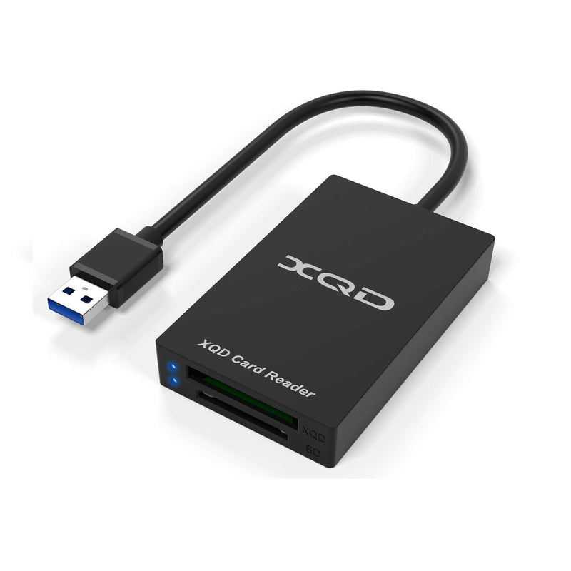 XQD Card Reader, USB 3.0 XQD/SD Card Reader Dual Slot Memory Card Reader 5Gpbs Super Speed Compatible with Sony G/M Series, Lexar 2933x/1400x USB Mark XQD Card, SD/SDHC Card for Windows/Mac OS
