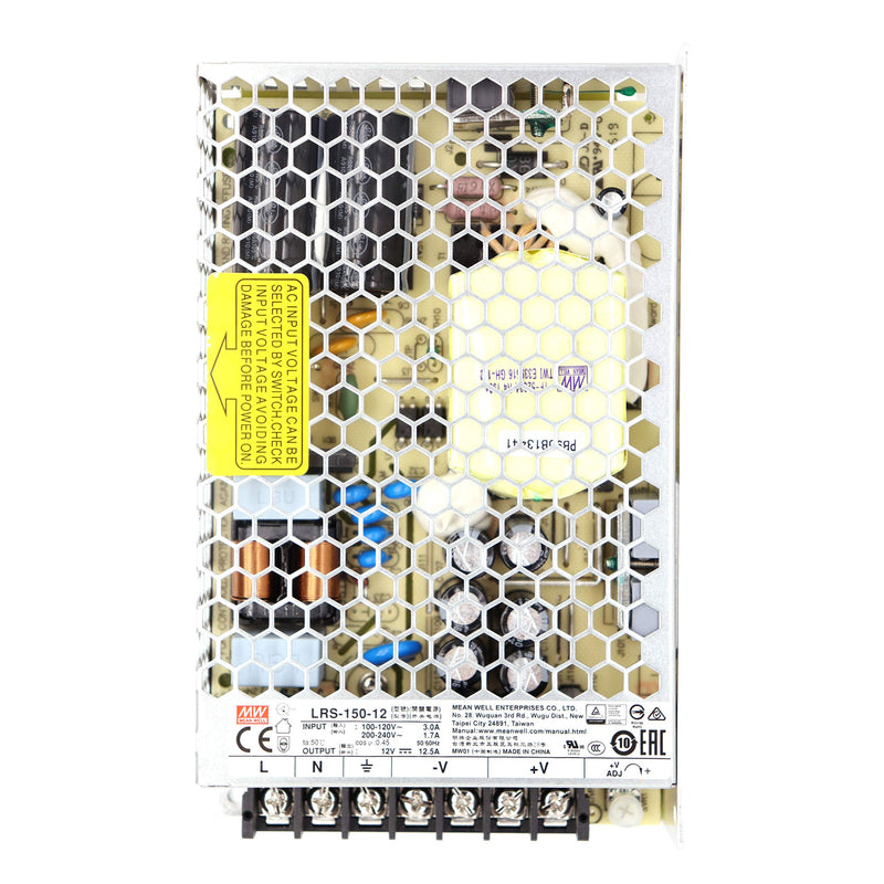 Mean Well LRS-150-12 150W Single Output Switchable Power Supply 12VDC 12.5A (LRS Series 150W 12V)