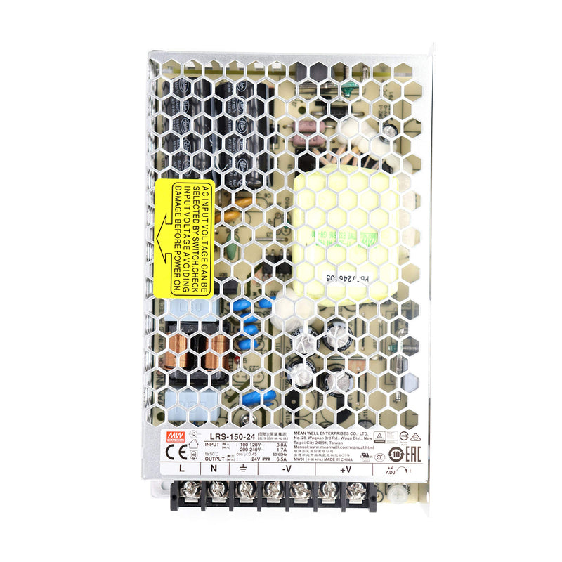 Mean Well LRS-150-24 Switching Power Supply 156W 24V 6.5Amp Single Output (LRS Series 150W 24V)