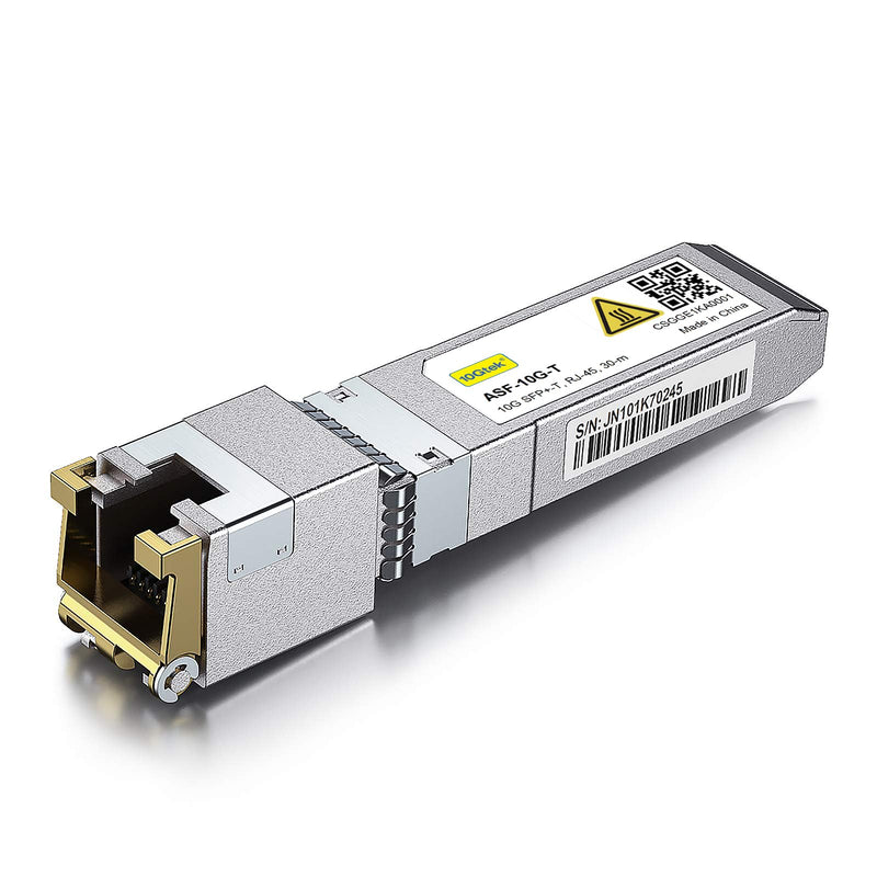 10Gtek SFP+ to RJ-45 10GBase-T Copper Ethernet Transceiver, RJ-45 SFP+ CAT.6a Module, up to 30-Meter, for Dell Force10 GP-10GSFP-T, Dell EMC SFP-10G-T 4) 10G-T: 30m x1