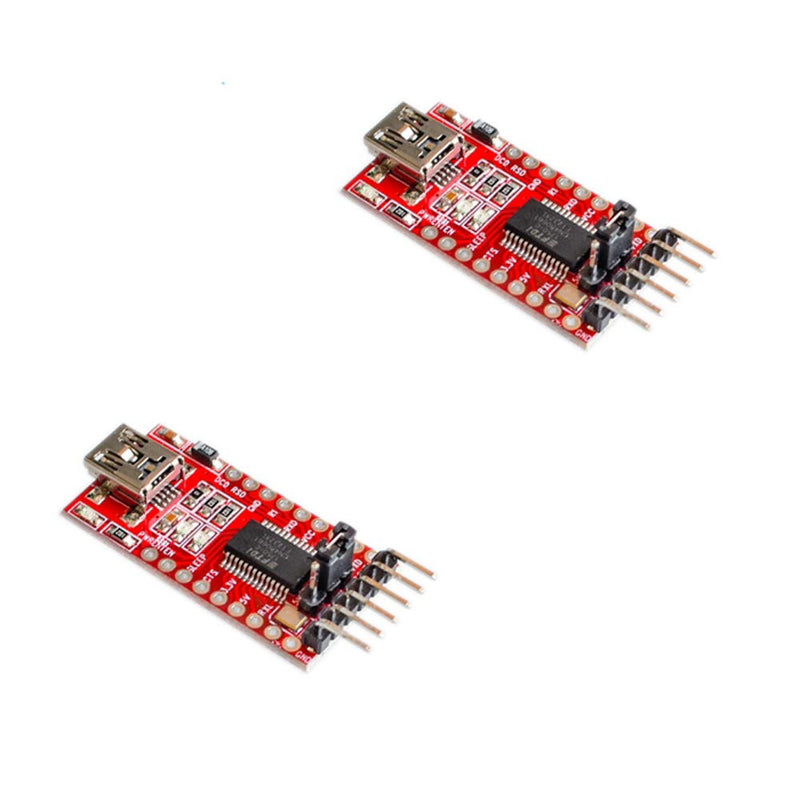 Comimark 2Pcs FT232RL FTDI USB 3.3V 5.5V to TTL Serial Adapter Module for Arduino Mini Ports