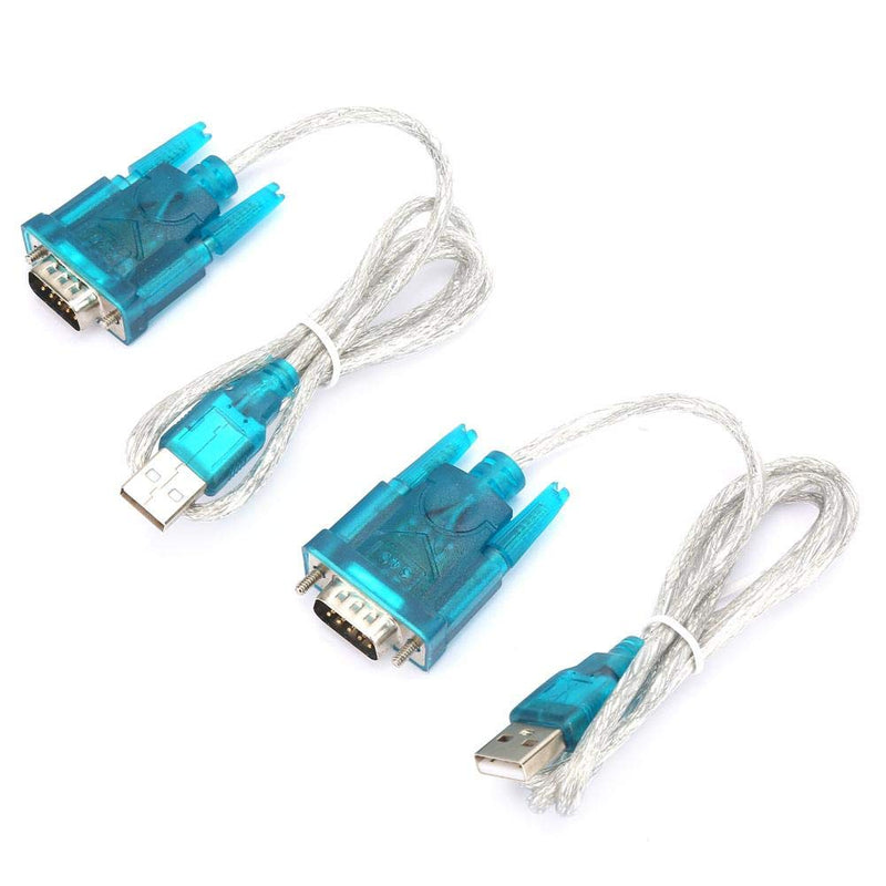 2 PCS HL-340 USB to RS232 COM Port Serial PDA 9 pin DB9 Cable Adapter