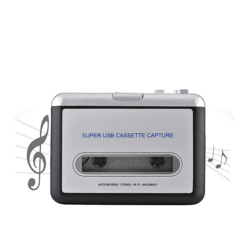 [AUSTRALIA] - Portable Cassette to MP3 Converter with Headphones Transfer USB Cassette Tape to PC MP3 CD Switcher Converter Capture Audio Music Player 