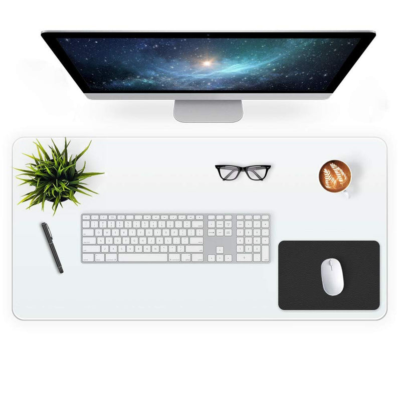 Clear Desk Pad Blotter 16 X 32 Inch Office Desk Mats Table Protector on Top of Desks for Laptop Computer Keyboard Transparent Desktop Cover Vinyl PVC Desk Writing Mat with Mouse Pad Waterproof Plastic 16X32 Inch Clear