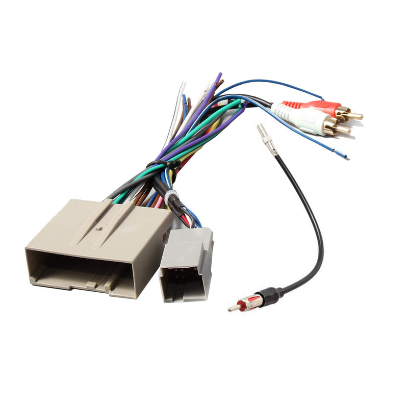 RED WOLF Radio Wiring w/Antenna Adapter RCA Input Replacement for Ford 2006-2012, Lincoln 2006-2010, Mercury 2006-2009 Aftermarket Stereo Install Wire Cable Harness with RCA Adapter Plug Radio harness w/Antenna