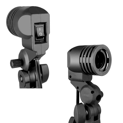 EMART E26 / E27 Light Bulb Socket Adapter with Photo Umbrella Lamp Holder