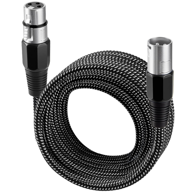 XLR Cable 50 FT, Microphone Cable 3 Pin Nylong Braided Balanced XLR Male to Female Heavy Duty Mic Patch Cords (Pure Copper Conductors) 50FT 1