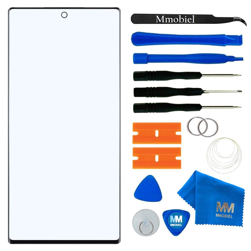 MMOBIEL Front Glass Repair Kit Compatible with Samsung Galaxy Note 10 Plus - 6.8 inch 2019 - Lens Screen Replacement Repair Kit - Incl. Toolkit - Black