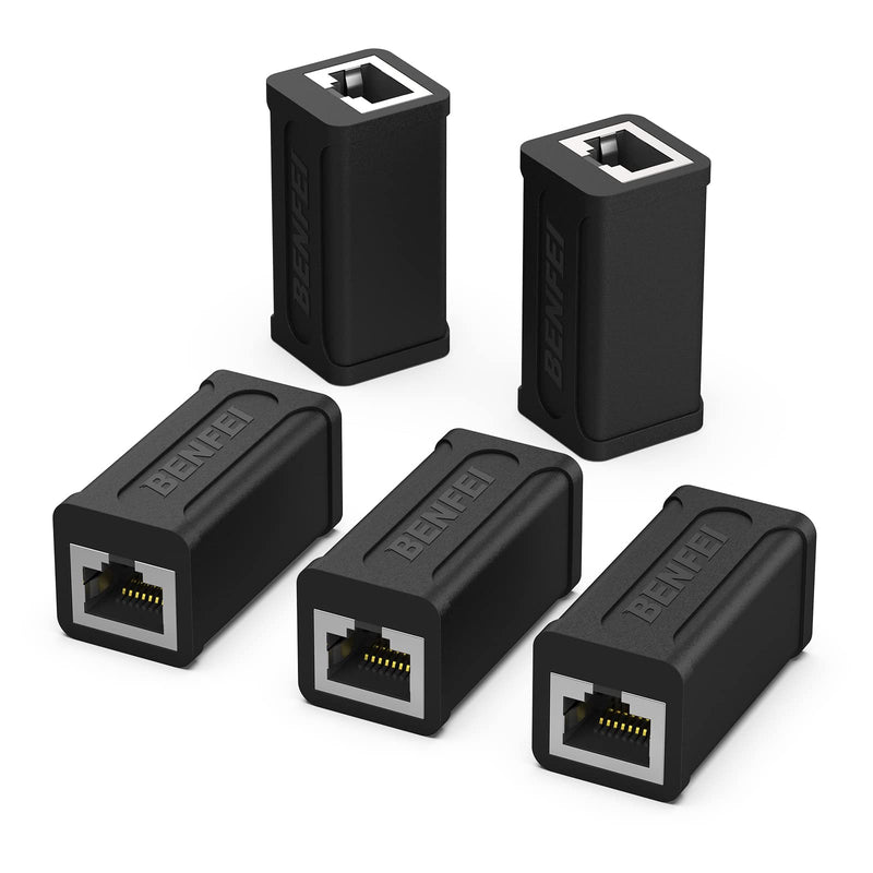 [AUSTRALIA] - BENFEI RJ45 Inline Coupler, 5 Pack Cat7 Cat6 Cat5e Ethernet Coupler Female to Female 5 packs 