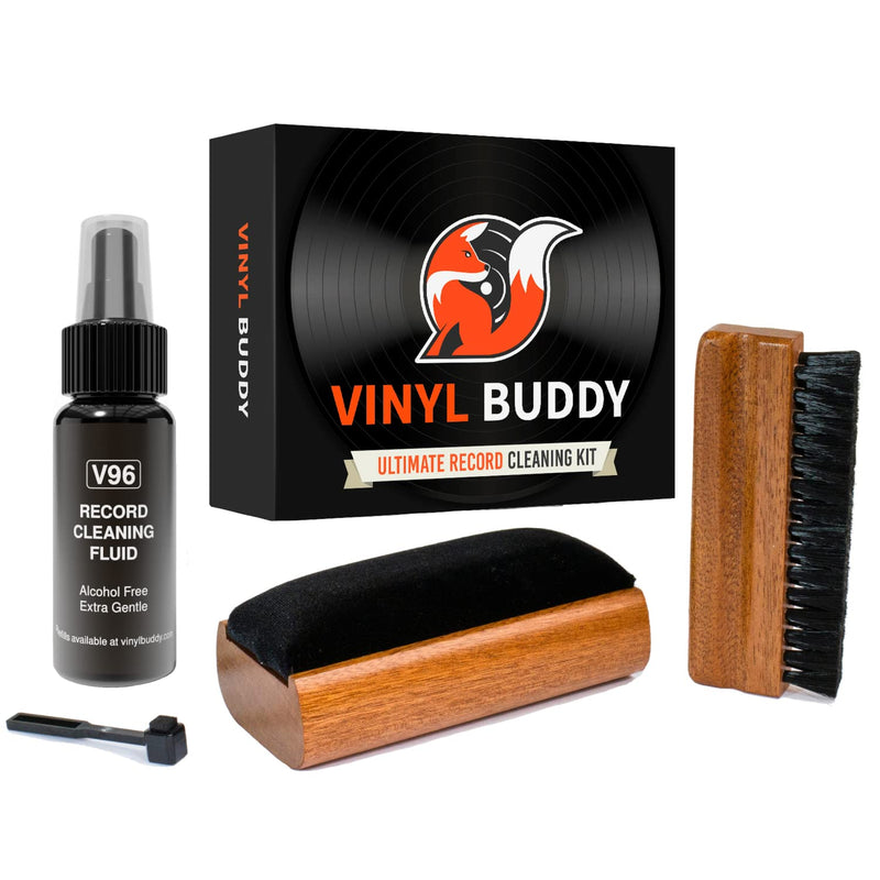 Ultimate Vinyl Record Cleaning Kit | Includes: Record Cleaner, Velvet Brush, Microfiber Brush, Stylus Brush & Storage Pouch - Restore & Revive Your LPs
