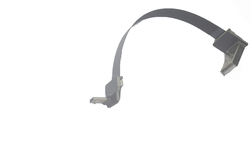 Soft Flat Slim Thin Ribbon Micro USB Male 90 Degree Angled to Standard USB A Male 90 Degree Angled for sync and Charging Black (5CM Micro USB 1 to Standard USB A UP) 5CM Micro USB 1 to Standard USB A UP