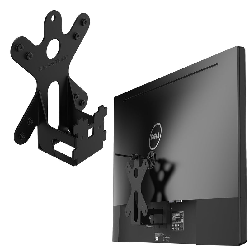 HumanCentric VESA Mount Adapter Compatible with Dell Monitors 75x75|100x100 | Fits SE2416HX, SE2717HX, SE2717HR, SE2717H, S2216M, S2216H, SE2716H, SE2216H, SE2417HG, SE2416H, 75x75mm - 100x100mm Patterns Version 2 Single-Pack