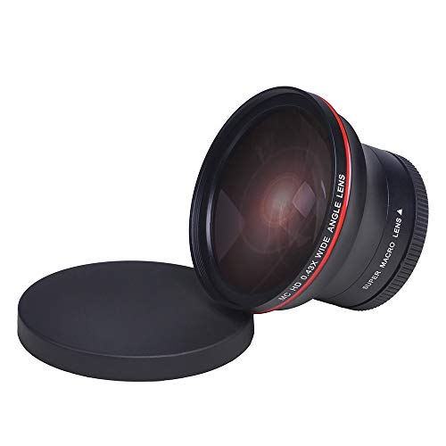 58MM 0.43x Professional HD Wide Angle Lens w/Macro Portion for Canon EOS Rebel 77D T7i T6s T6i T6 T5i T5 T4i T3i SL2 60D 7D 70D 58MM