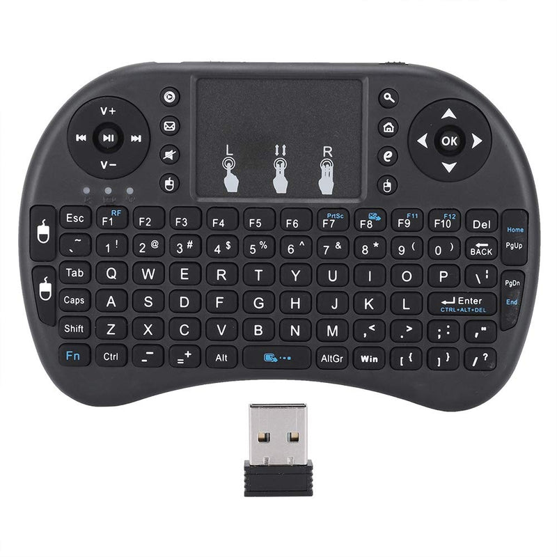 Mini Wireless Keyboard with Touchpad, Portable 2.4Ghz Wireless Handheld Keyboard Flying Mouse Wireless Keyboard for Home Multimedia for PC, Laptop, Smart TV, Windows, TV Box, etc