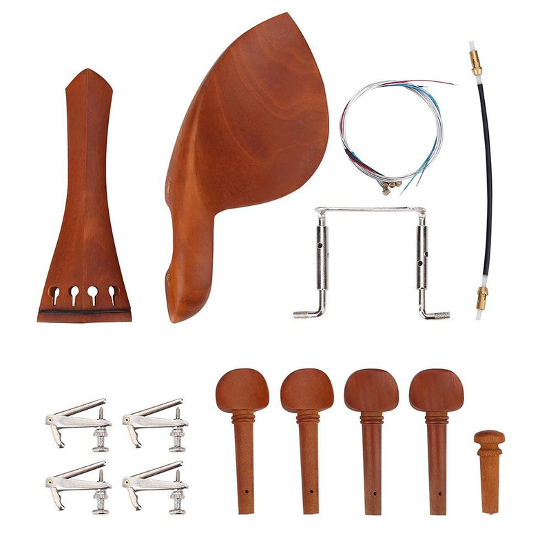 [AUSTRALIA] - VBESTLIFE 4/4 Jujube Wood Violin Parts, Tailpiece, Pegs, Tunners, Endpin, String and Chin Rest 1Set with string 