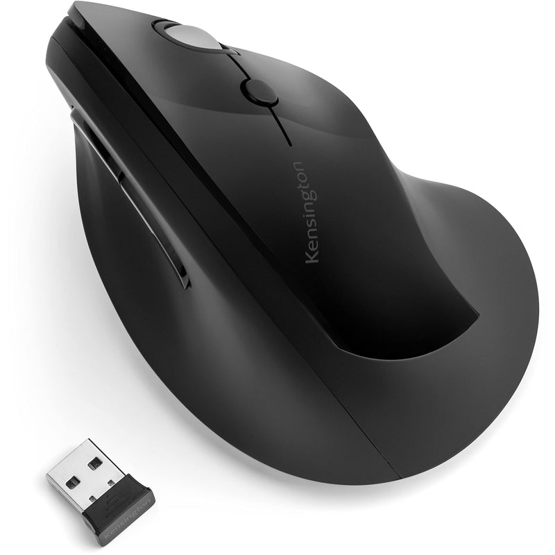 Kensington Pro Fit Ergo Vertical Wireless Mouse- Black (K75501WW)