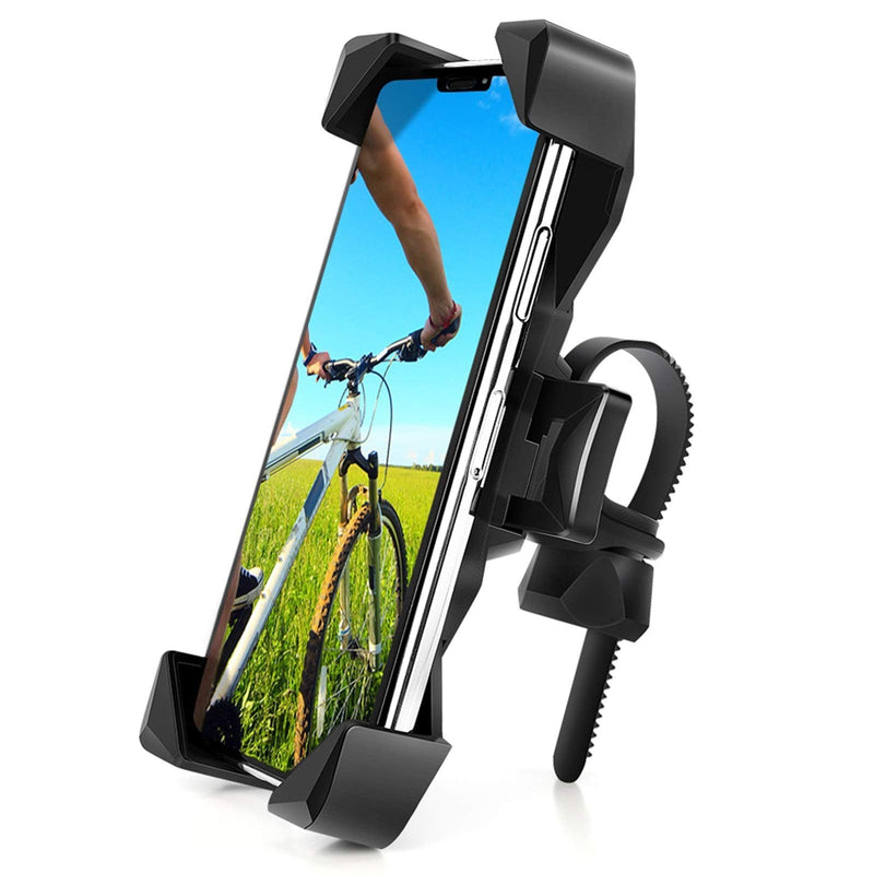 One-Touch Release Bike Phone Mount, 360° Rotatable Cell Phone Holder for Bike Handlebar/Stem, Universal Bicycle Phone Holder Compatible with iPhone, Samsung etc 4.0"-6.5" Phones