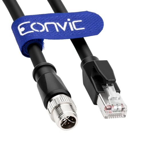 Cognex Industrial Ethernet M12 X-Type to RJ45 high-Flex Cable 2M Black