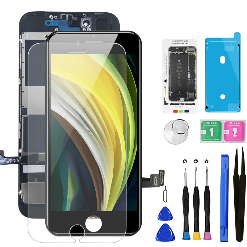 for iPhone 8/SE 2020 [ 2nd Generation ] Screen Replacement Black 4.7 inch, Bsz4uov LCD Display Touch Screen Digitizer, Waterproof Frame Adhesive Sticker+Repair Tool Kit 8/SE2020-4.7inch