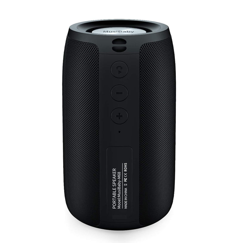 Bluetooth Speaker,MusiBaby Speaker,Outdoor, Portable,Waterproof,Wireless Speakers,Dual Pairing, Bluetooth 5.0,Loud Stereo,Booming Bass,1500 Mins Playtime for Home&Party Black