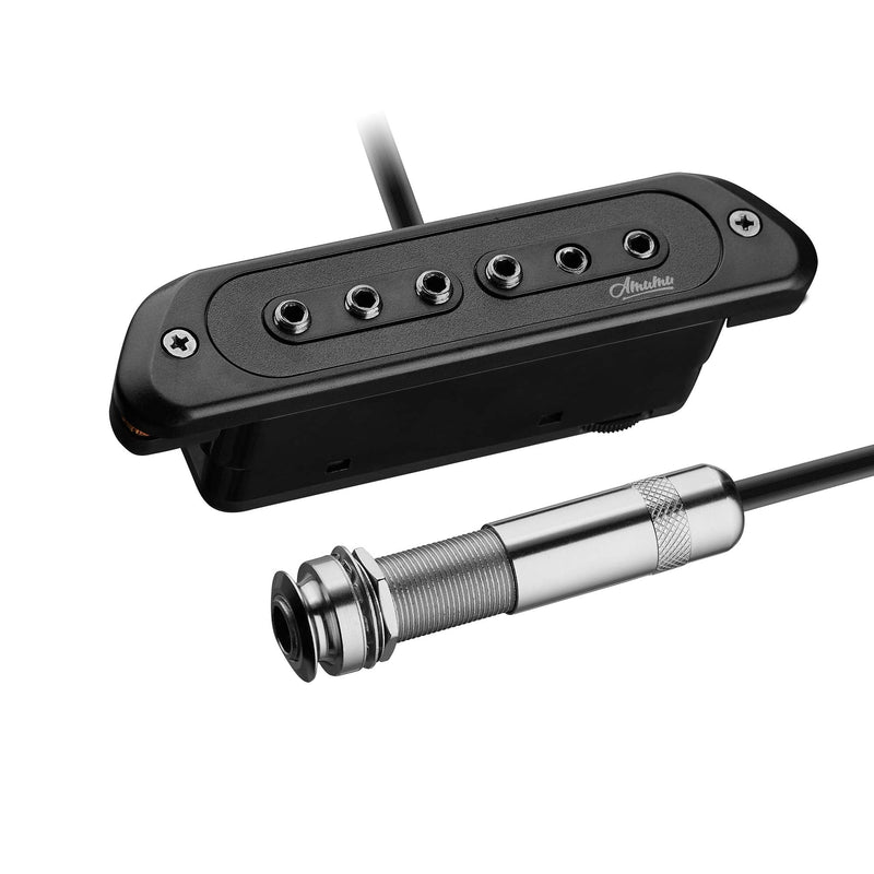 AMUMU SP60 Acoustic Guitar Pickup Humbucker Magnetic Passive Soundhole Pickup for Acoustic guitar Black