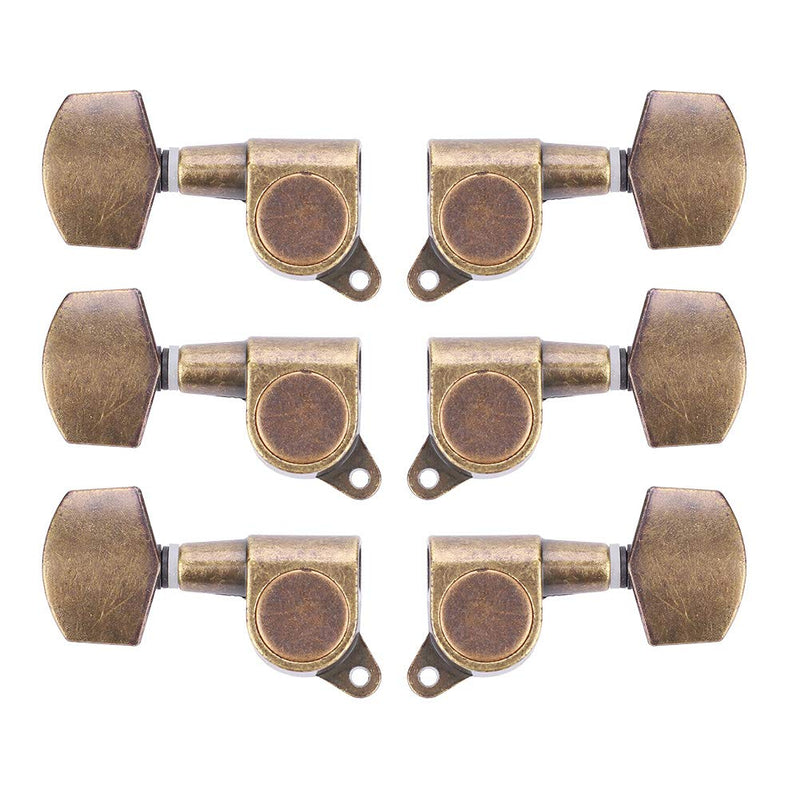 Guitar Tuning Pegs,3L3R Guitar Tuning Pegs Locking Tuners Copper Alloy Machine Heads Button Guitar String Tuning Pegs Machine Heads Tuners Set Performance Accessory