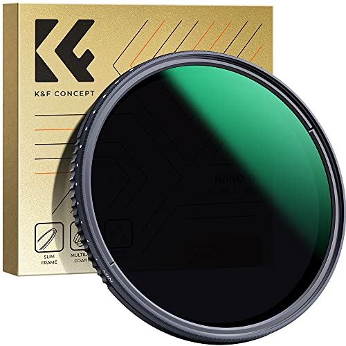 K&F CONCEPT 82mm Variable ND8-ND2000 (3-11stop) Waterproof ND Lens Filter