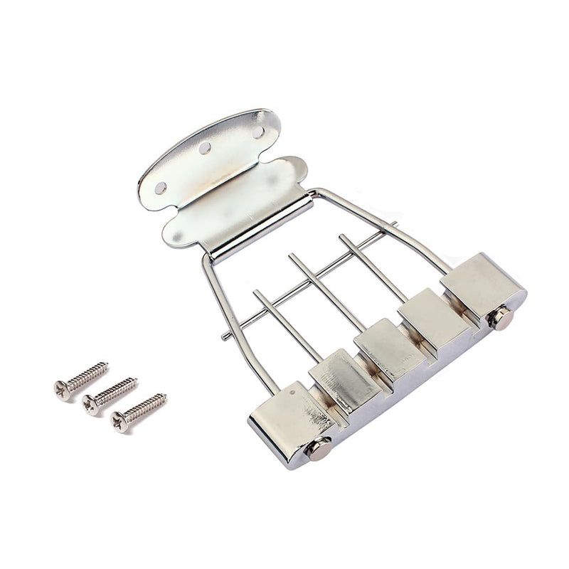 [AUSTRALIA] - Healifty Four-String Pull-up Board Sturdy Zinc Alloy Guitar Tailpiece for Jazz Archtop Bass Easy Installation Replacement Parts 4.33 X 3.22 X 0.43 Inches 