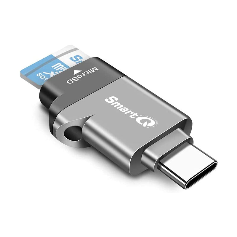 C356 Type-C MicroSD Card Reader with USB 3.0 Super Speed Technology, Supports MicroSDXC, MicroSDHC, and MicroSD for Window, Mac OS X and Andriod (Midnight Grey) Midnight Grey