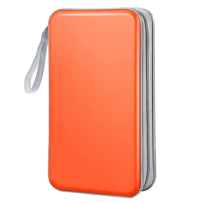 [AUSTRALIA] - Bivisen CD Case Wallet, 80 Capacity DVD VCD Media Blu-ray Case Wallet Holder Storage Organizer (Orange) Orange 