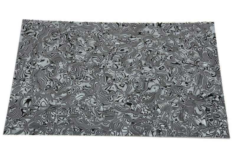 Dopro Blank Guitar Bass Pickguard Material Scratch Plate Material Sheet 290x433mm Black/White Shell