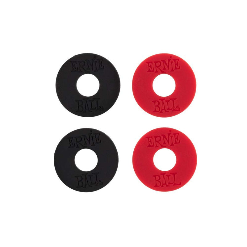[AUSTRALIA] - Ernie Ball Strap Blocks, Rubber (P04603) Red & Black 