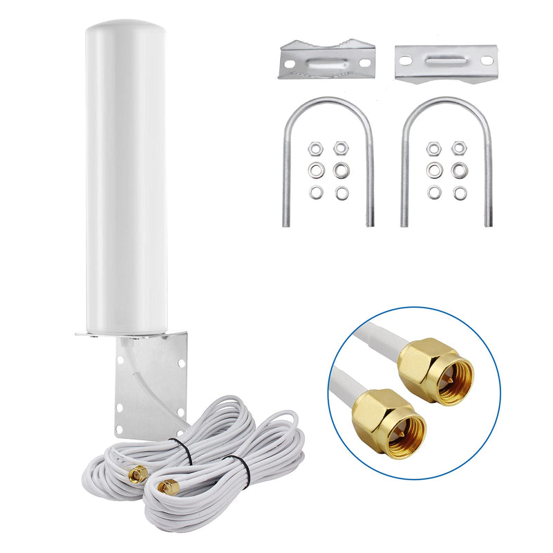 [AUSTRALIA] - High Gain 10-12dBi Dual SMA Male 698-2700 MHz 3G/4G LTE Omni-Directional Outdoor Pole/Wall Mount Antenna for Mobile Cell Phone Cellular 4G LTE Router Modem Gateway 