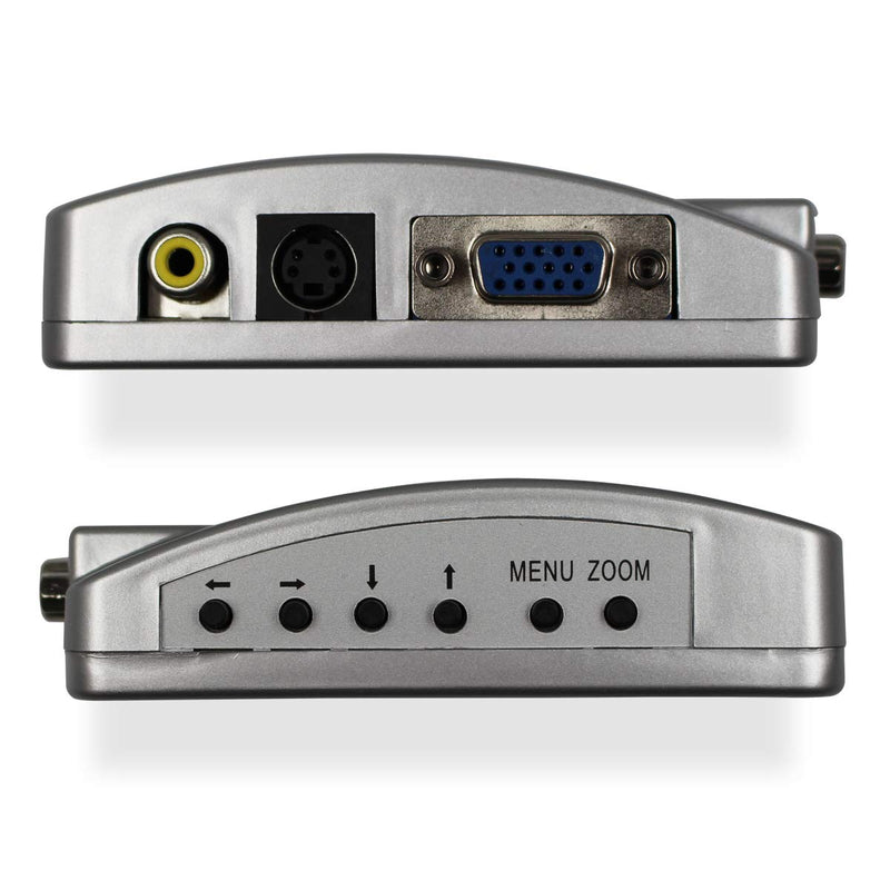 HDSUNWSTD VGA to RCA Adapter, Composite AV S Video to VGA Converter, PC to TV Video Switch Box for HDTV, Monitors, Laptop, Desktop, PC
