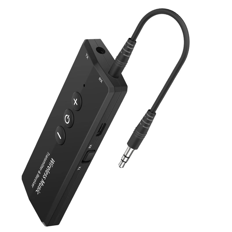 [AUSTRALIA] - Upgraded Bluetooth 5.3 Transmitter Receiver 3-in-1, Isobel Wireless 3.5mm Audio Adapter for TV PC Headphones Home Sounds System Car/CD-Like Voice Enjoyment Black 