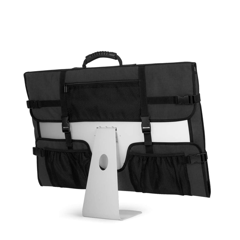 CURMIO Travel Carrying Bag Compatible with Apple 21.5" iMac Desktop Computer, Protective Storage Case Monitor Dust Cover Compatible with 21.5" iMac Screen and Accessories, Black, Patent Design