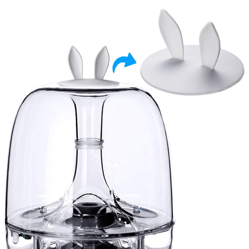 HK Aura Studio 4 Speaker Anti-dust Cover - Silicone Lip for Harman Kardon Soundsticks 4 and Aura Studio 3 Bluetooth Transparent Speaker System (Rabbit White)