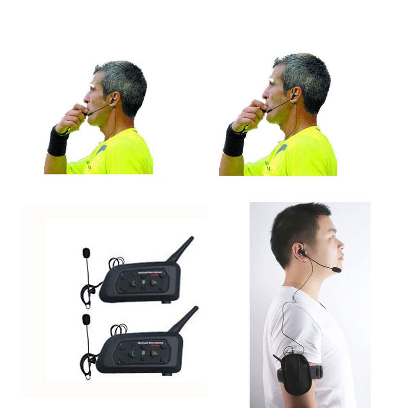 [AUSTRALIA] - Referee Headset 2 Referees Full Duplex Football Wireless Comunicador Football Headsets Referee Communication 