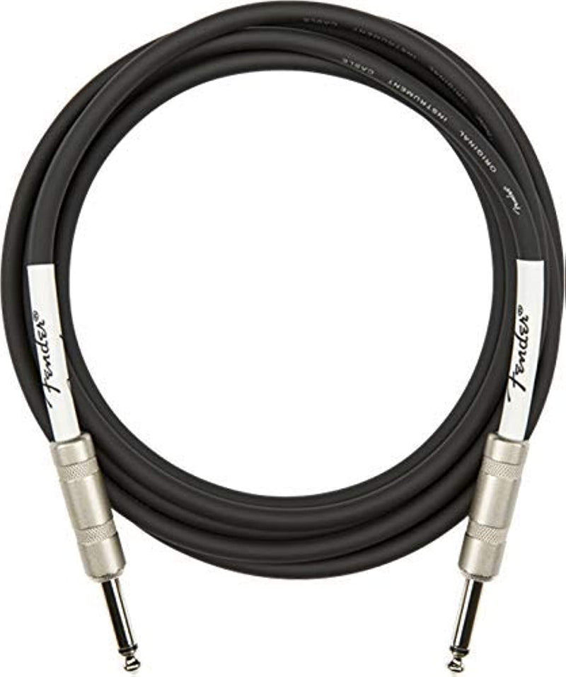 Fender 10-Foot Original Instrument Cable Compatible with Modem, Straight-Straight, Black - 1 Pack 10ft