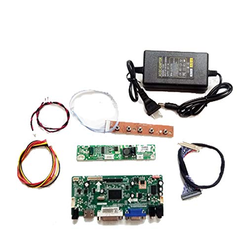 Taidacent Universal LVDS Controller Board 10-65 Inch LCD Screen HDMI DVI VGA to LVDS Driver Board DIY Notebook Display Kit (18.5-27 inch 1080P Universal 8 kit) 18.5-27 inch 1080P universal 8 kit