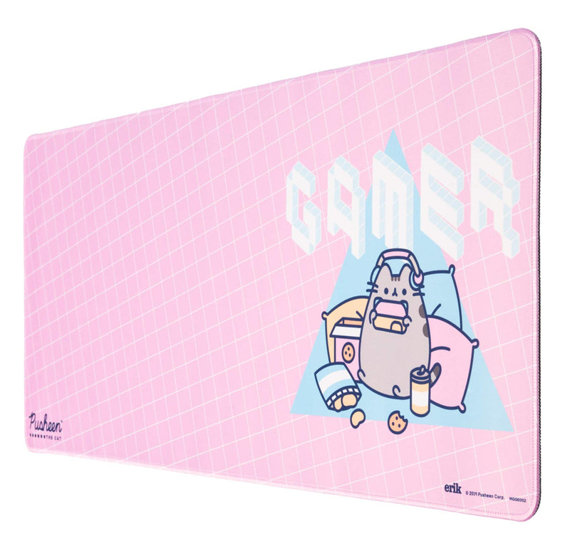 Official Pusheen Rose Collection XXL Mouse Mat - Desk Pad - 31.5" x 13.78" Non-Slip Rubber Base Mouse Pad, Gaming Mouse Pad, Keyboard Mouse Mat, Waterproof Mouse Mat