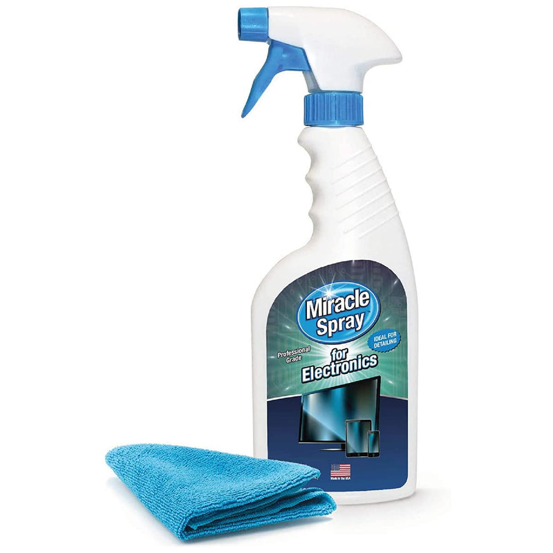 [AUSTRALIA] - MiracleSpray for Electronics Cleaning, Safe Multisurface Cleaner for Any TV, Phone, Monitor, Keyboard, Screen, Computer, Includes Microfiber Towel - 16 Ounce Kit 16 Fl Oz (Pack of 1) 
