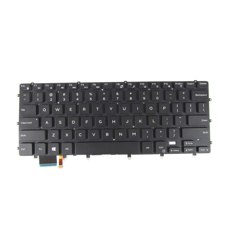New Keyboard Compatible with DELL P55F P56F 0GDT9F GDT9F NSK-LV0BW, XPS 15 9550 15BR N7547 N7548, 15 7558, 15 7568, Inspiron 15 7000 15-7558 15-7568 with Backlit, no Frame Black US