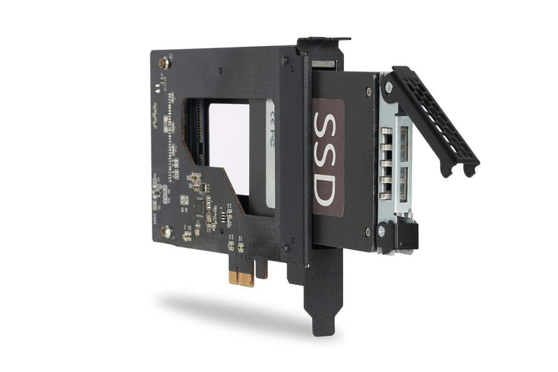 ICY DOCK 2.5 inch SATA SSD Removable Hard Drive Bay Adapter for PCIe Expansion Card Slot | ExpressSlot MB839SP-B