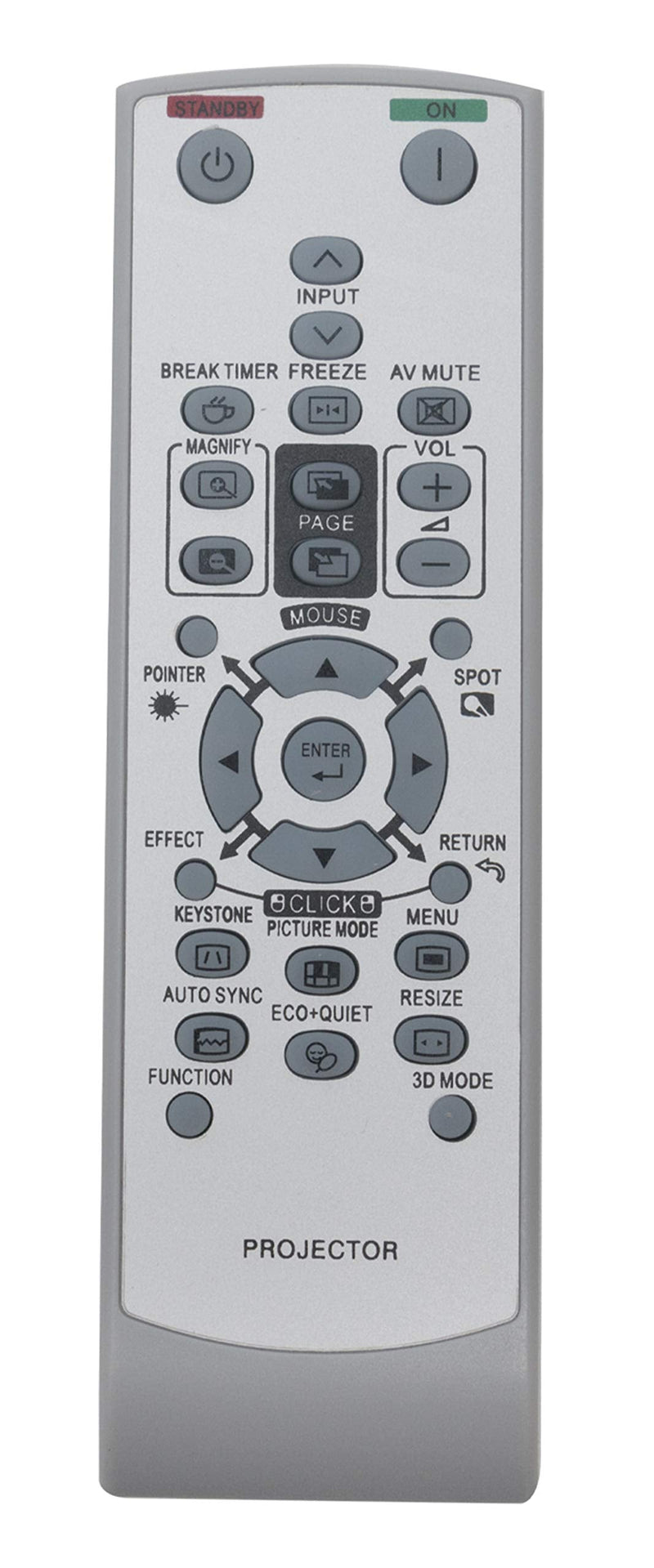 GA837WJSA Replaced Remote fit for Sharp Projector PG-D2500X PG-D3010X PG-D2710X PG-D3510XL PG-D3510X PG-D2500X PG-D2510X PG-D3550W PG-D3050W PG-D2870W PG-3510 PG-3010 PG-2710 PG-2500X