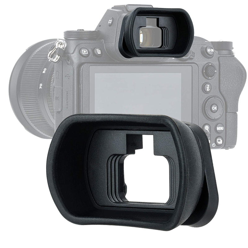 JJC KIWIFOTOS Ergonomic Long Camera Eyecup for Nikkor Z5 Z6 Z7 Z6II Z7II, Eye Cup Eye Piece viewfinder Replace DK-29 Eyecup, Soft Silicone, 50 * 33 * 21mm, Compatible with Nikon Z6 II Z7 II Z6 Z7 Z5 for Z6 Z7
